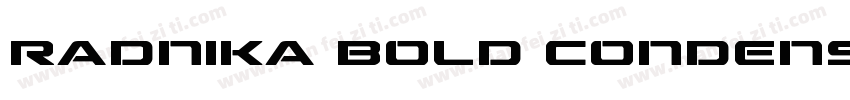 Radnika Bold Condensed字体转换